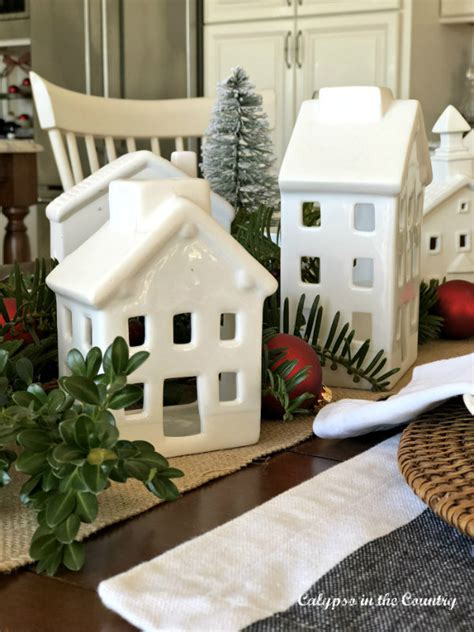 White Ceramic Christmas Houses (Why We Love Them) - Calypso in the Country