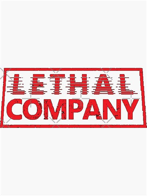 "Lethal company game logo" Sticker for Sale by InlandWaterways | Redbubble