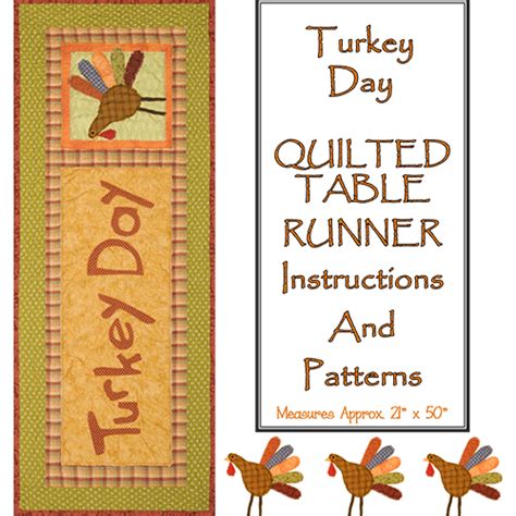 Turkey Table Runner Pattern - Parties and Patterns Downloads