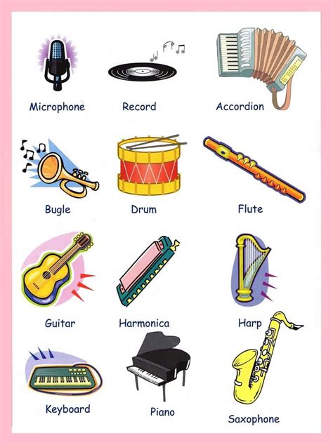 Learn English Vocabulary through Pictures: Musical Instruments - ESLBUZZ