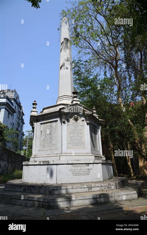 Black Hole of Calcutta monument. St. John's Churchyard, Kolkata. India ...