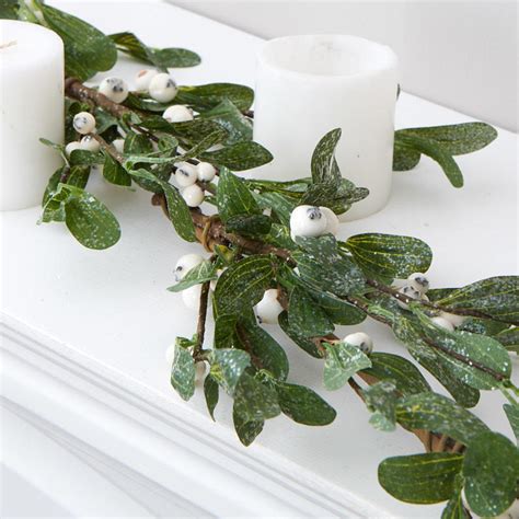 Frosted Artificial Mistletoe Garland - Christmas Garlands - Christmas and Winter - Holiday ...