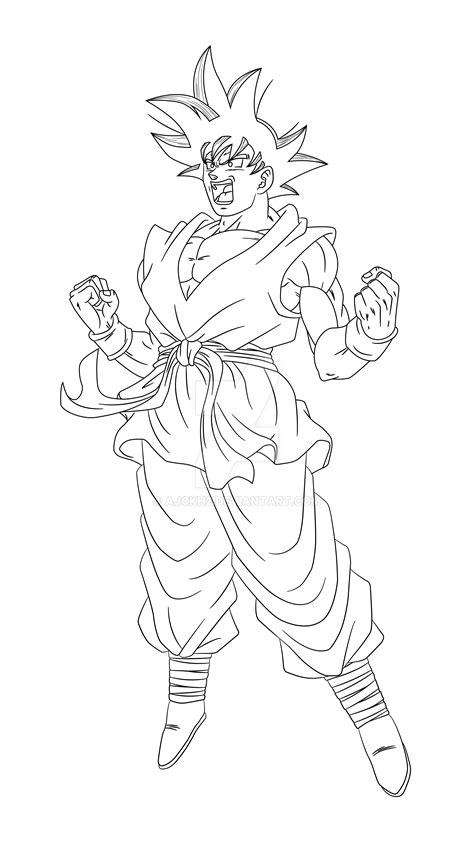 Son Goku Lineart by ajckh2 on DeviantArt