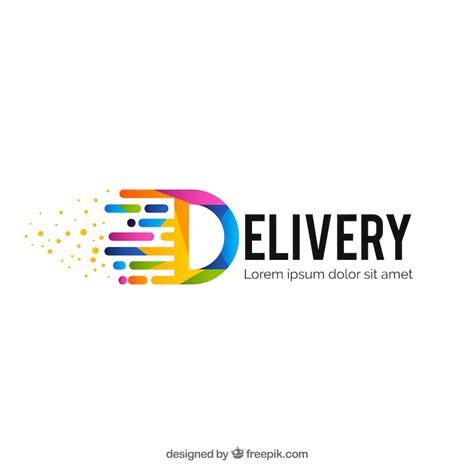 Premium Vector | Modern colorful delivery logo template