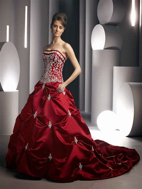 Red Wedding Dresses with Bling Design Ideas