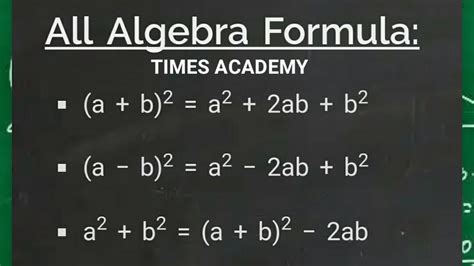 Algebra formula list/maths formula - YouTube
