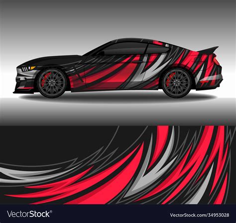 Wrap car decal design custom livery race rally Vector Image