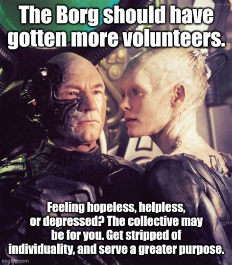 Borg Queen and Locutus - Imgflip