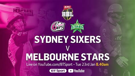 FULL MATCH: Sydney Sixers v Melbourne Stars (Jan 23, 2018) - BBL - YouTube