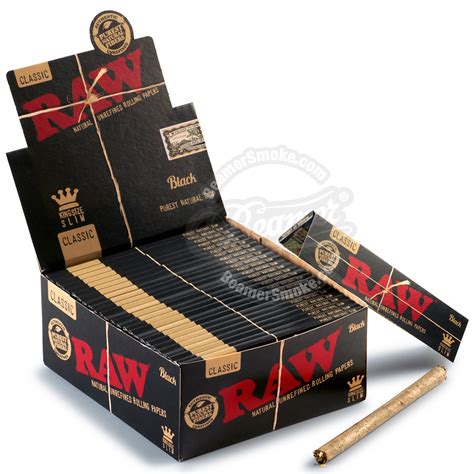 Rolling Papers 2,4,6,8 & 10 Classic Raw Black King Size Natural Unrefined Smoking Rolling Paper ...