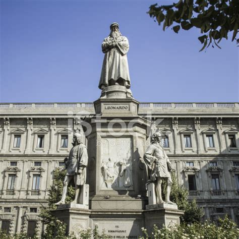 Leonardo Da Vinci Statue, Milan Stock Photo | Royalty-Free | FreeImages