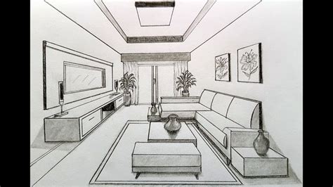 How To Draw An Interior Perspective Of A Room | Psoriasisguru.com