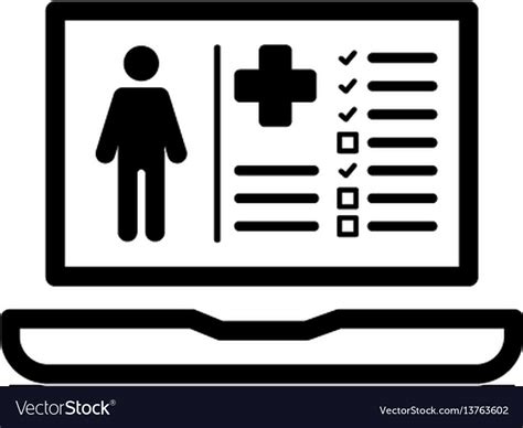 Patient medical record icon flat design Royalty Free Vector