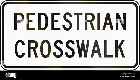 United States MUTCD road sign - Pedestrian crosswalk Stock Photo - Alamy