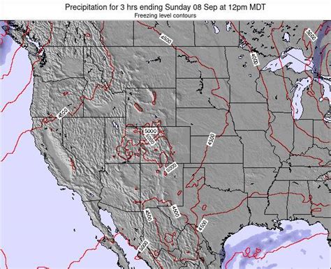 Colorado Precipitation for 3 hrs ending Monday 23 Aug at 12pm MDT