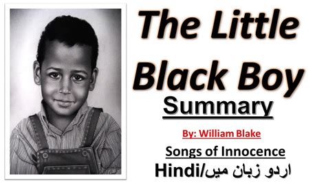 The Little Black Boy Summary in Urdu/Hindi l The Little Black Boy ...