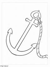 Free Anchor coloring page sketch template