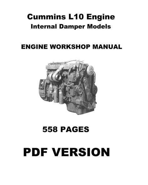 Cummins L10 Series Engine Workshop Repair Service Manual - P - Inspire ...