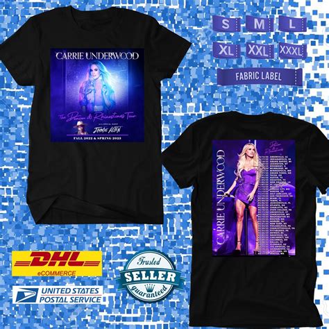 TOUR 22/23 CARRIE UNDERWOOD THE DENIM & RHINESTONES TOUR BLACK TEE ...