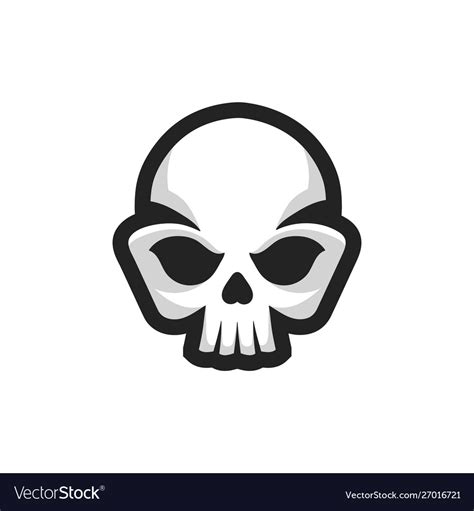 Skull icon logo design template Royalty Free Vector Image