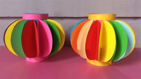 Construction Paper Lantern Craft - papercraft among us