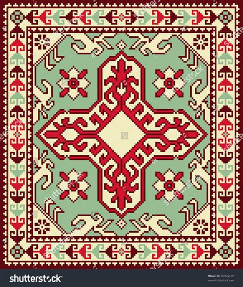 Nice Small Souvenir From Armenian Rug Patterns Stock Photo 26094619 : Shutterstock