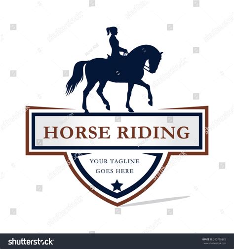 Horse Riding Logo Design Stock Vector (Royalty Free) 240778882