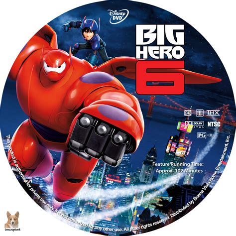 Big Hero 6 dvd label (2014) R1 Custom