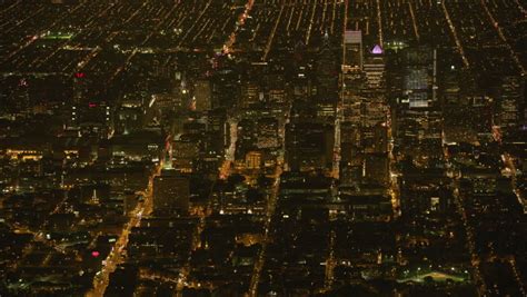 Philadelphia, Pennsylvania Circa-2017, Night Aerial View Of Downtown ...