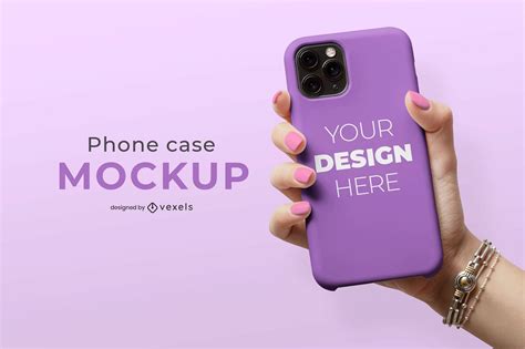 Phone Case Hand Mockup Vector Download