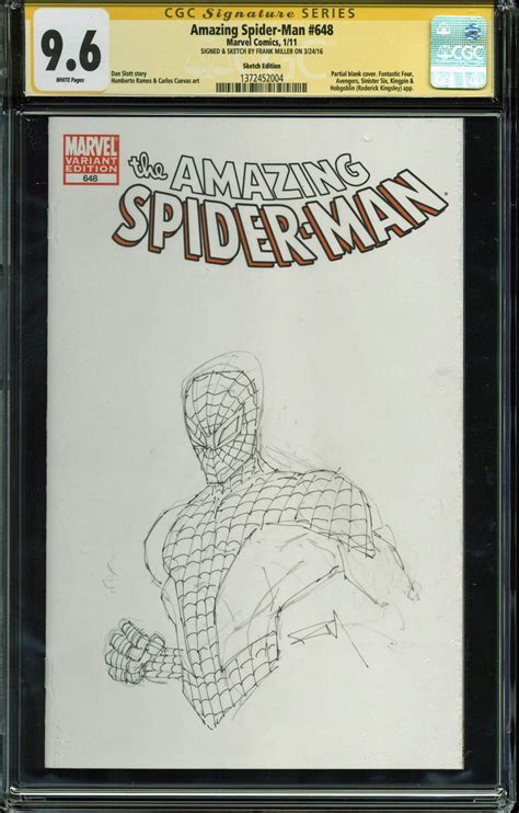 Lot Detail - Frank Miller Signed "The Amazing Spider-Man #648" Variant Edition Comic Book w ...