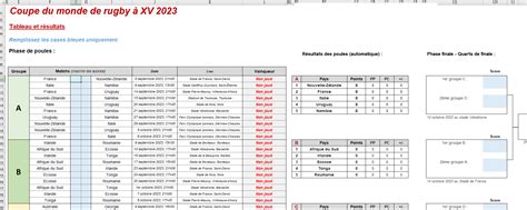 Coupe Du Monde Rugby 2023 Tableau Excel Simulateur | Images and Photos ...