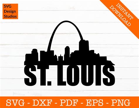 St Louis Arch Svg St Louis Svg Saint Louis Skyline Svg - Etsy Singapore