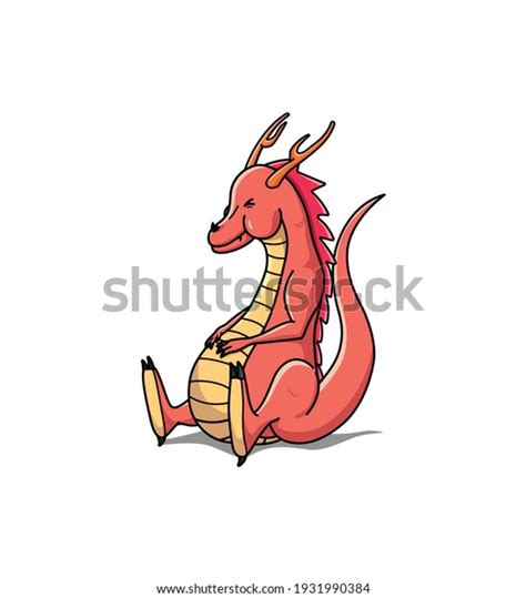 Fat Dragon Cute Modern Cartoon Vector Stock Vector (Royalty Free ...