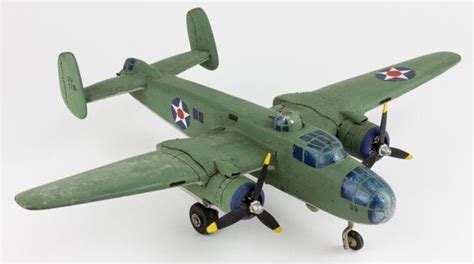 CONTEMPORARY WOOD B-27 BOMBER MODEL