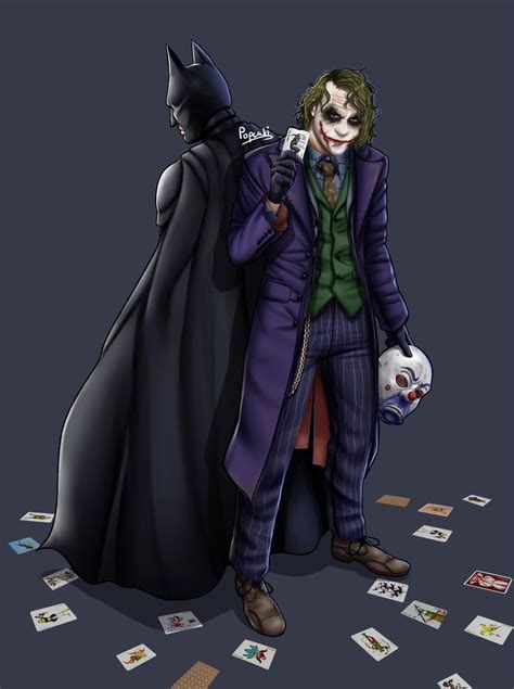 Batman and The Joker - The Dark Knight - Superhero | Batman comic cover ...