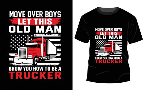 Truck Driver T-shirt Design 12882964 Vector Art at Vecteezy