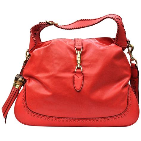 Gucci Red Leather Shoulder Bag For Sale at 1stDibs