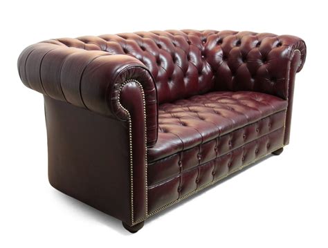 Vintage Red Leather Chesterfield Sofa, 1980s for sale at Pamono