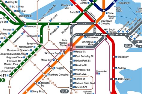 Tufts Medical Center station map - Boston subway