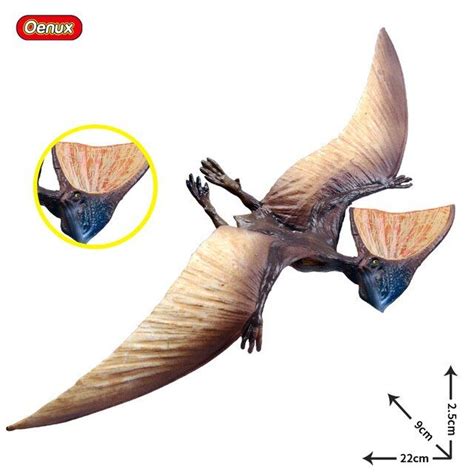 Oenux Prehistoric Jurassic Dinosaur Carnotaurus Figures Pteranodon Pterosauria T-Rex Cub Model ...