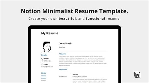 Notion Minimalist Resume Template