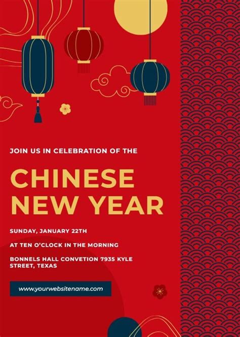 Free Chinese New Year 2023 Celebration Invitation template