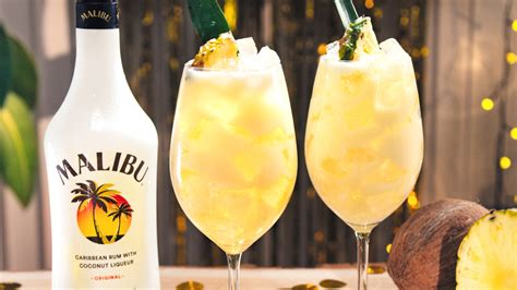 Bubbly Piña Colada Recipe - Malibu Rum Drinks