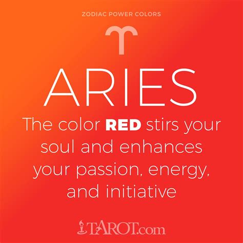 Your Zodiac Sign's Power Color | Aries horoscope, Zodiac, Aries