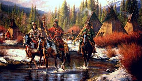 NATIVE AMERICAN . LEAVING THE CAMP, tepee, native american, camp, winter, HD wallpaper | Peakpx