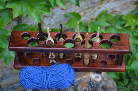 Handmade Wooden Crochet Hook Caddy Crochet Hook Holder | Etsy