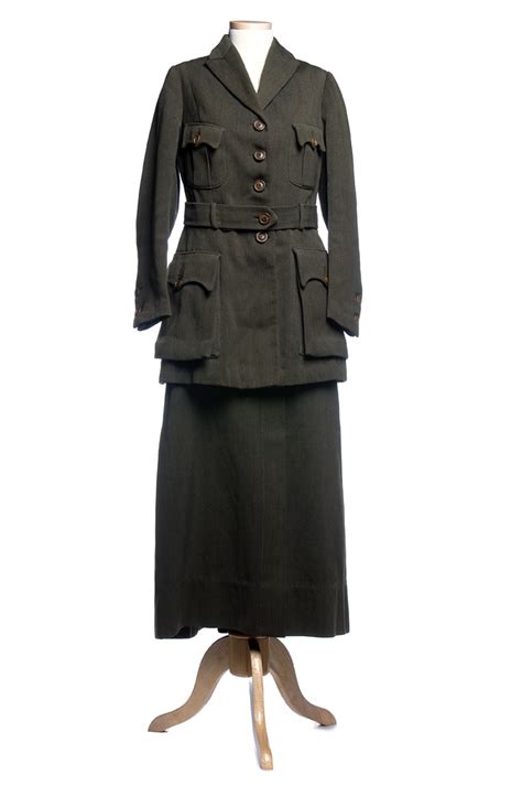 Ambulance Driver Uniform: ca. 1914-1918. "This...cotton uniform was worn by Miss Azalea Willis ...