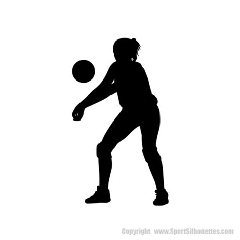 VOLLEYBALL PLAYER VINYL DECALS (Volleyball Player Silhouettes ...