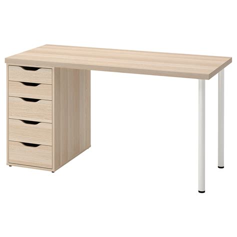 ALEX/LAGKAPTEN desk white stained oak effect/white 140x60 cm | IKEA Eesti